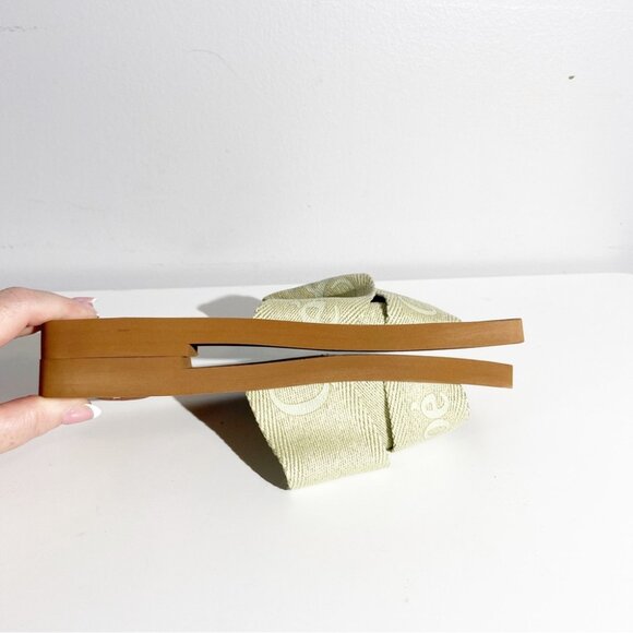 New CHLOÉ Woody Flat Mule In Hazy Green - Picture 9 of 12